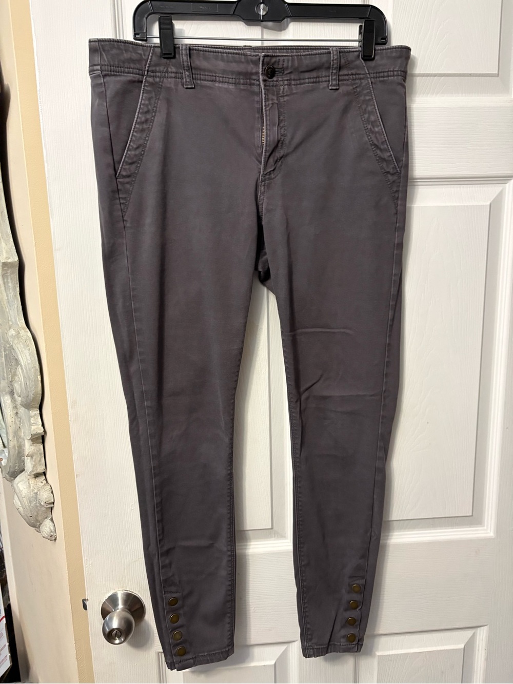 LOFT Charcoal Straight-Leg Pants